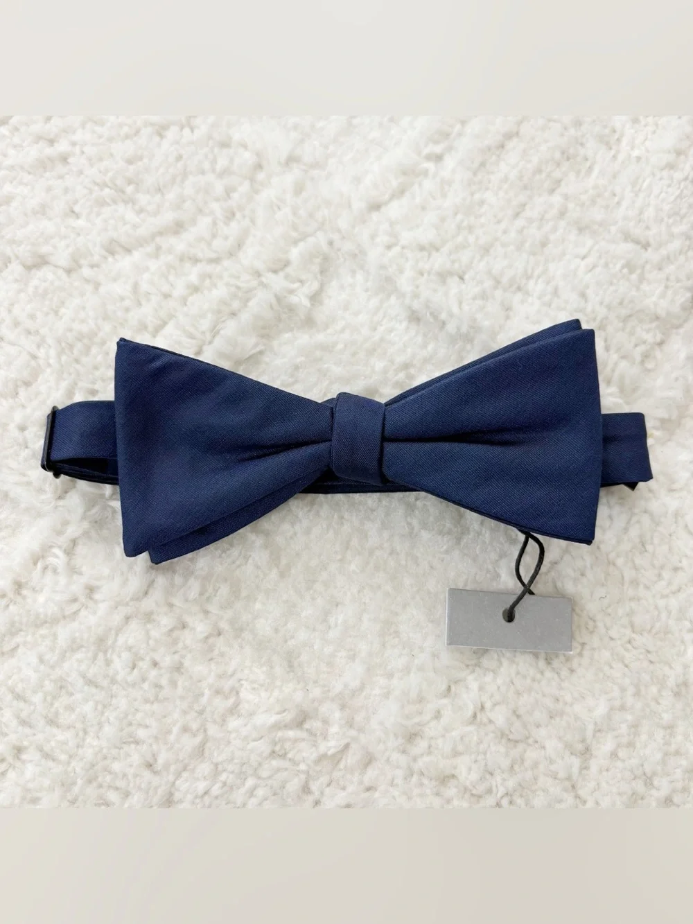 NWT The Blk Tux 100% Silk Navy Blue Bow Tie OSFM